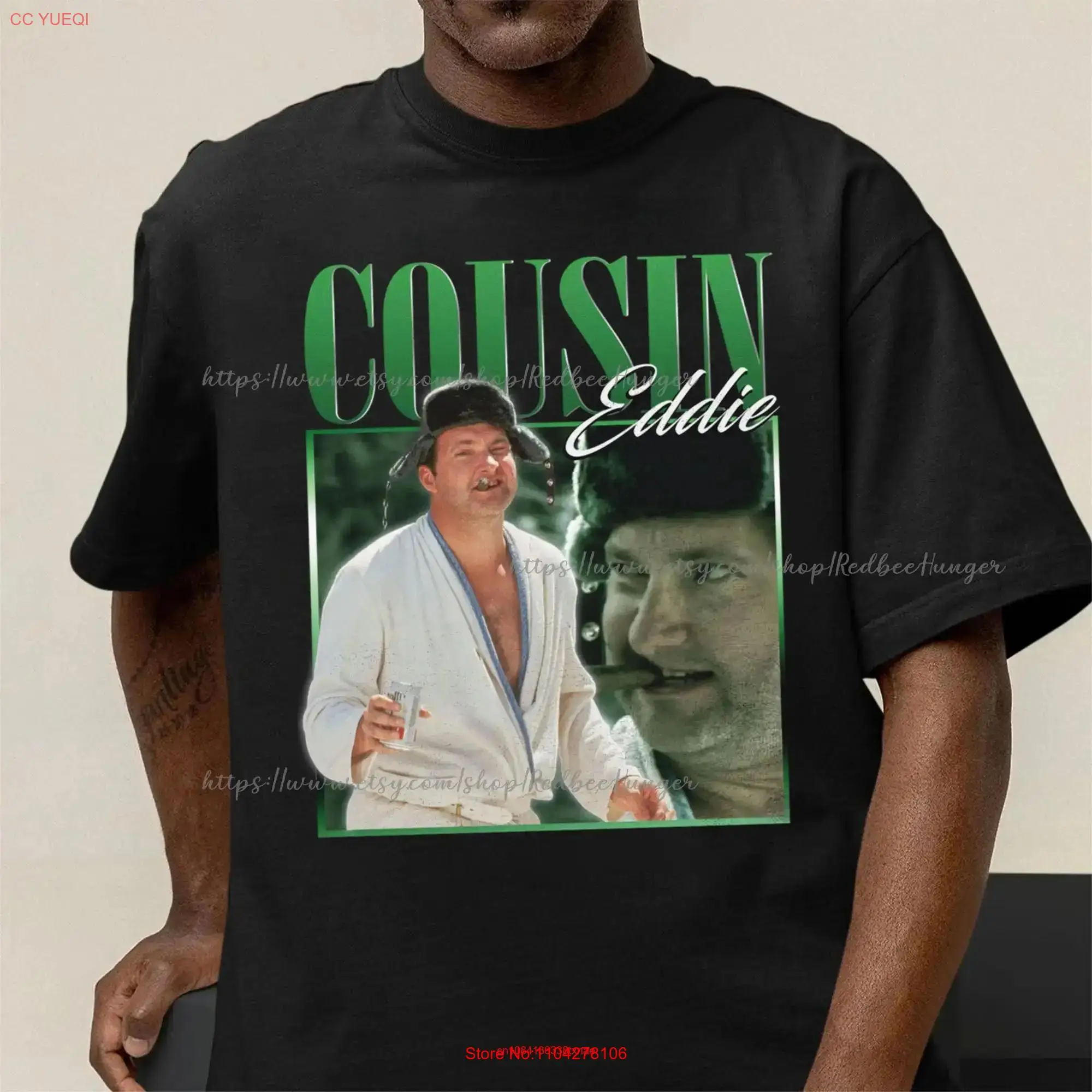 Cousin Eddie Merry Christmas T Shirt Vintage 90s Shitters Meme Vacation Movie long or short sleeves