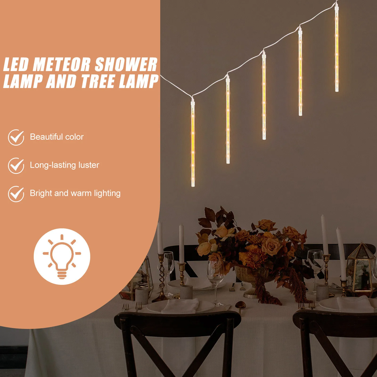 

LED Meteor Shower Rain Lights String Tree Pendant Outdoor Decorative Waterproof Christmas Party Lighting