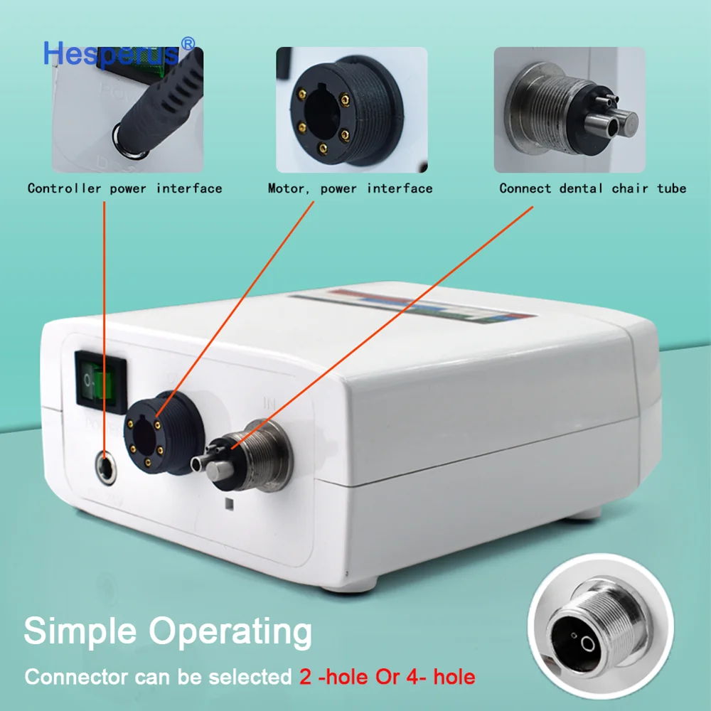 den tal Motore elettrico Motore brushless con manico a LED tipo E Micromotore a spruzzo interno adatto per contrangolo 1:1/1:5