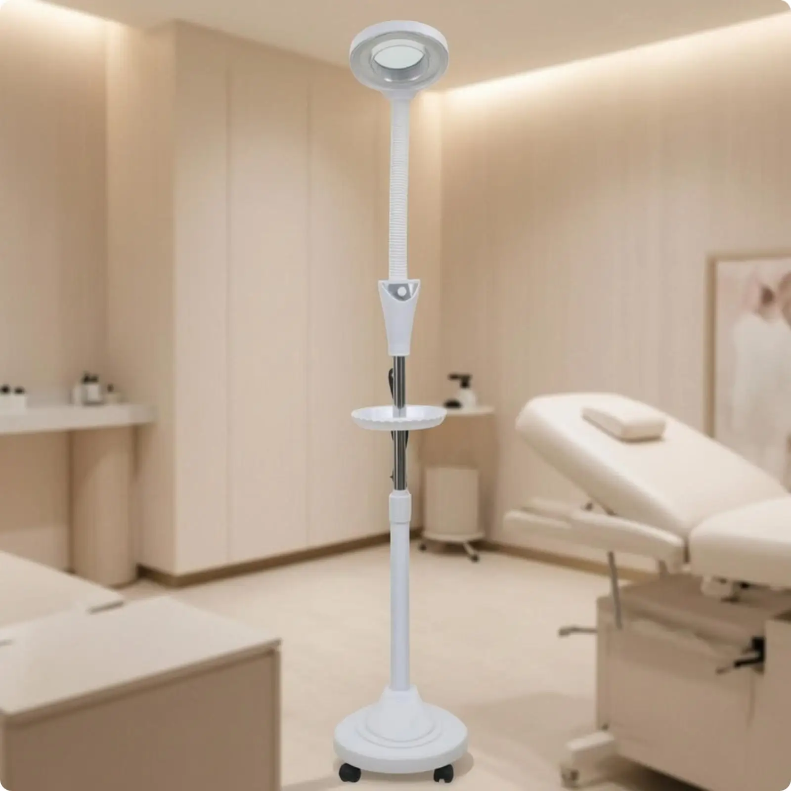 Salon Lamp with Tray Flexible Gooseneck Lash Light with Stand Adjustable Brightness Lash Light for Permanent Makeup Artists