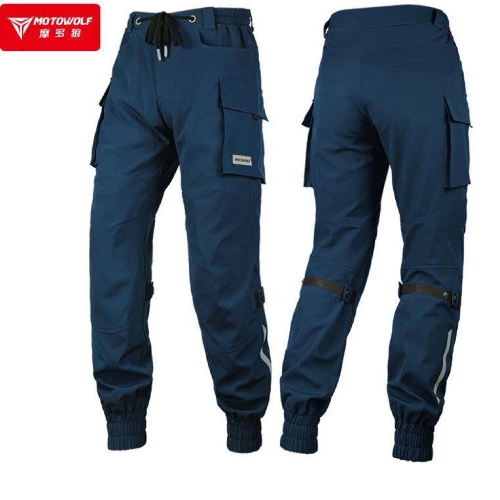 

Motowolf Motorcycle Riding Pants Men Four Seasons Waterproof Motocross Trousers With CE Protective Gear Casual Touring Pants