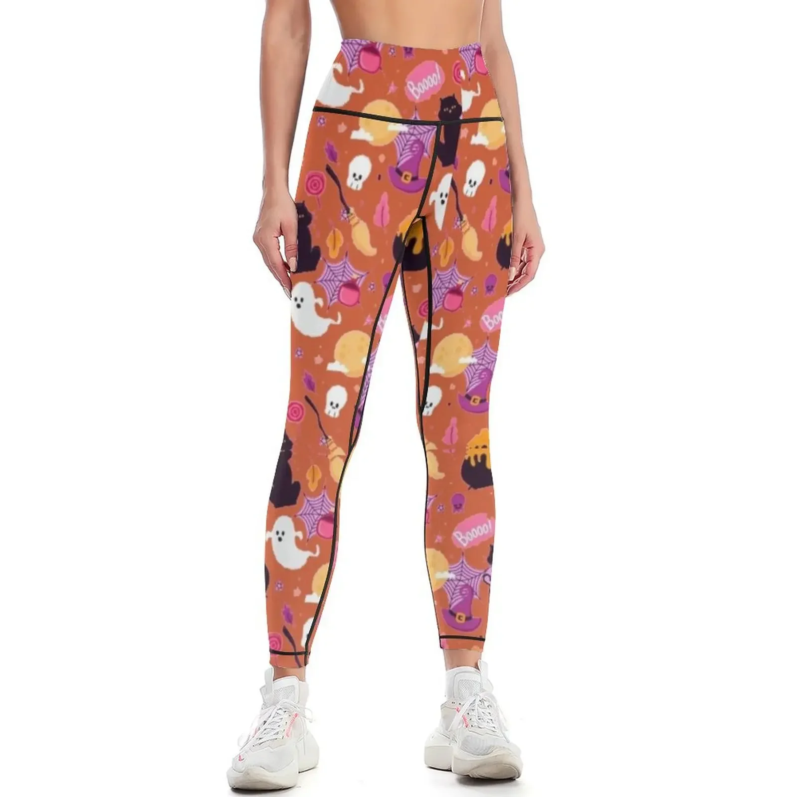 

Halloween This Witch Can Be Bribed With Chocolate Pattern Leggings leggins push up woman active wear Golf wear Womens Leggings