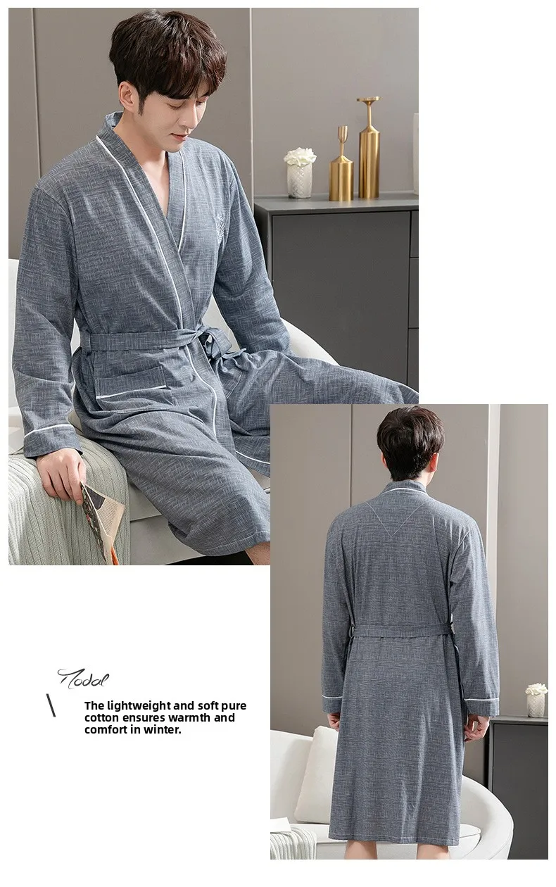Bata para hombre de manga larga