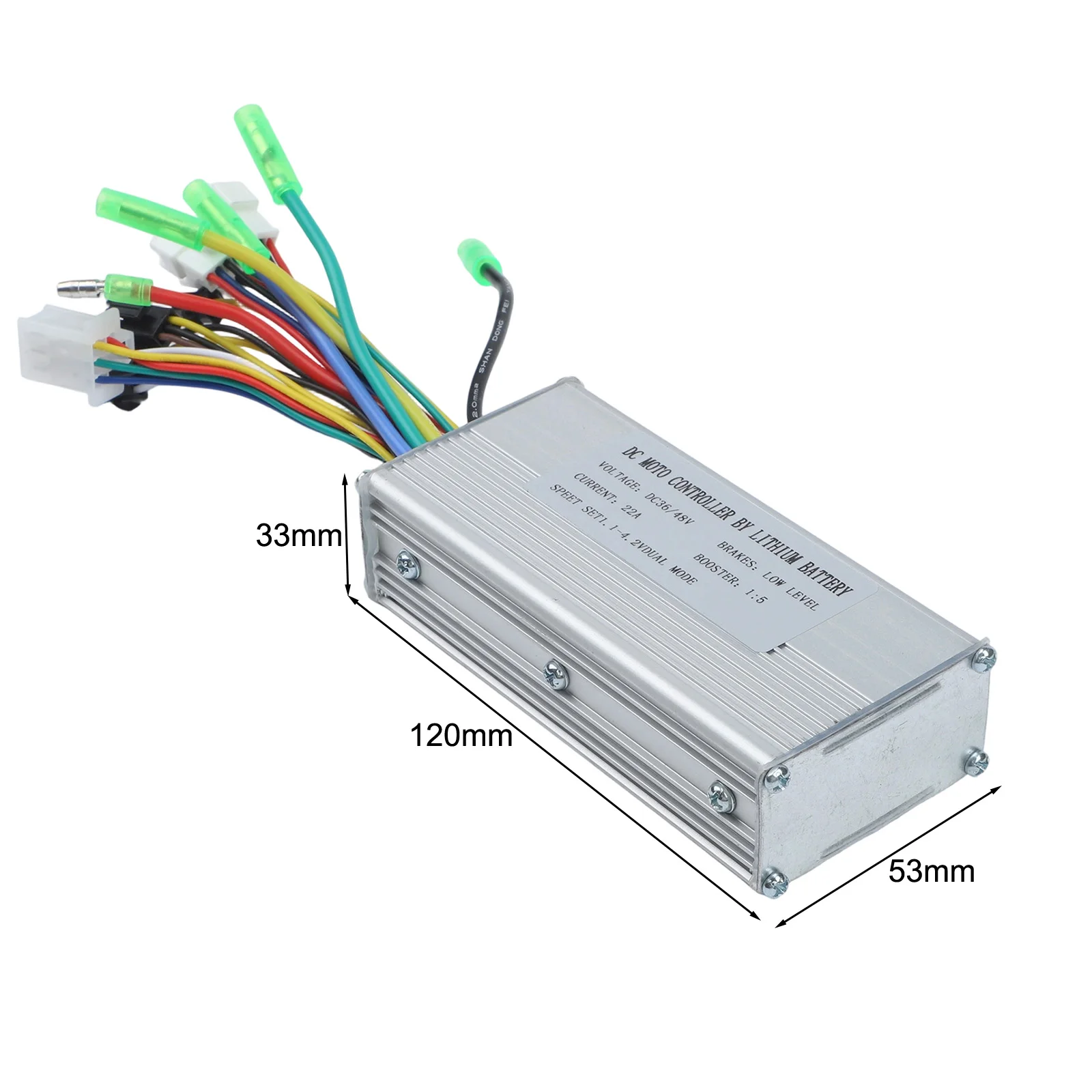 500W Hub Motor E-bike Controller Low Current Consumption Controller Compact Lightweight Design Low Level Brake Input