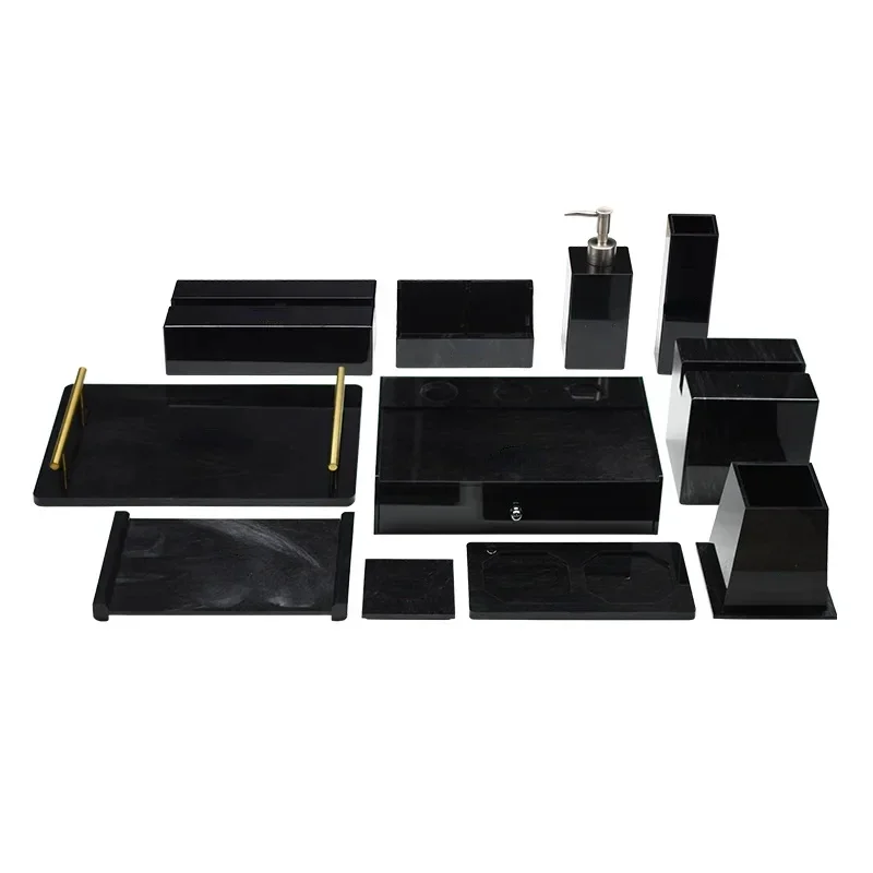 Acrylic Holder Hotel Bathroom Accessories Set