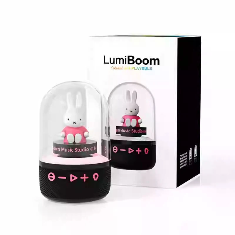 Kawaii Miffy Altoparlante Bluetooth senza fili Cartoon Effetti di luce colorati Accessori anime Dopamina Audio Bluetooth Regali per ragazze
