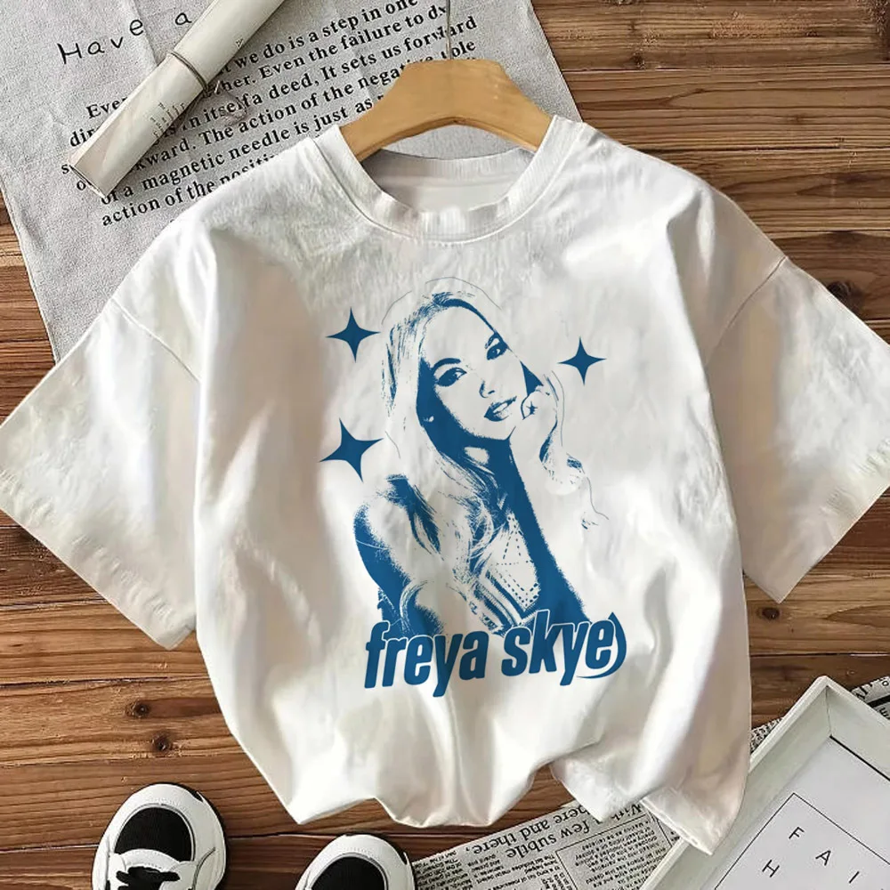 Freya Skye t shirt teen Grunge Vintage Pastel Digital Graphic hip hop t-shirt 80s Grunge Breathable Y2k women 2000s