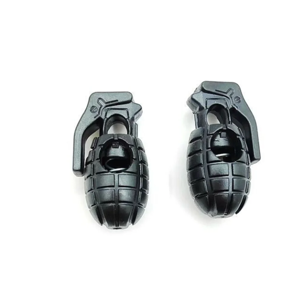 

4PC Mini Grenade-Style Shoelace Buckles Outdoor Rope Clips Suitable for Shoelaces Clothing Drawstrings Drawstring Bags etc
