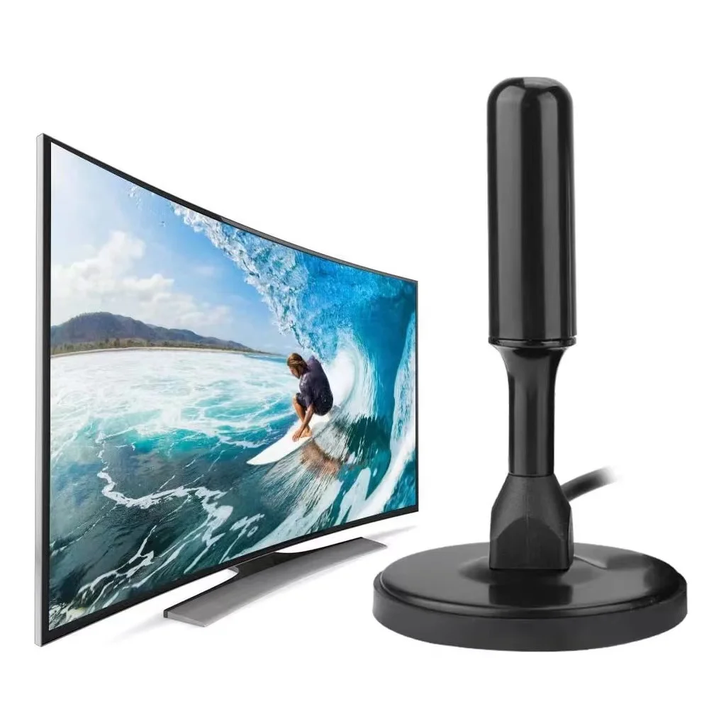 Antena Digital Hd 3.5dbi Base Magnética Interna Externa Com Imã 3m Televisão Tv para Sala - Entrega Rápida para Todo o Brasil