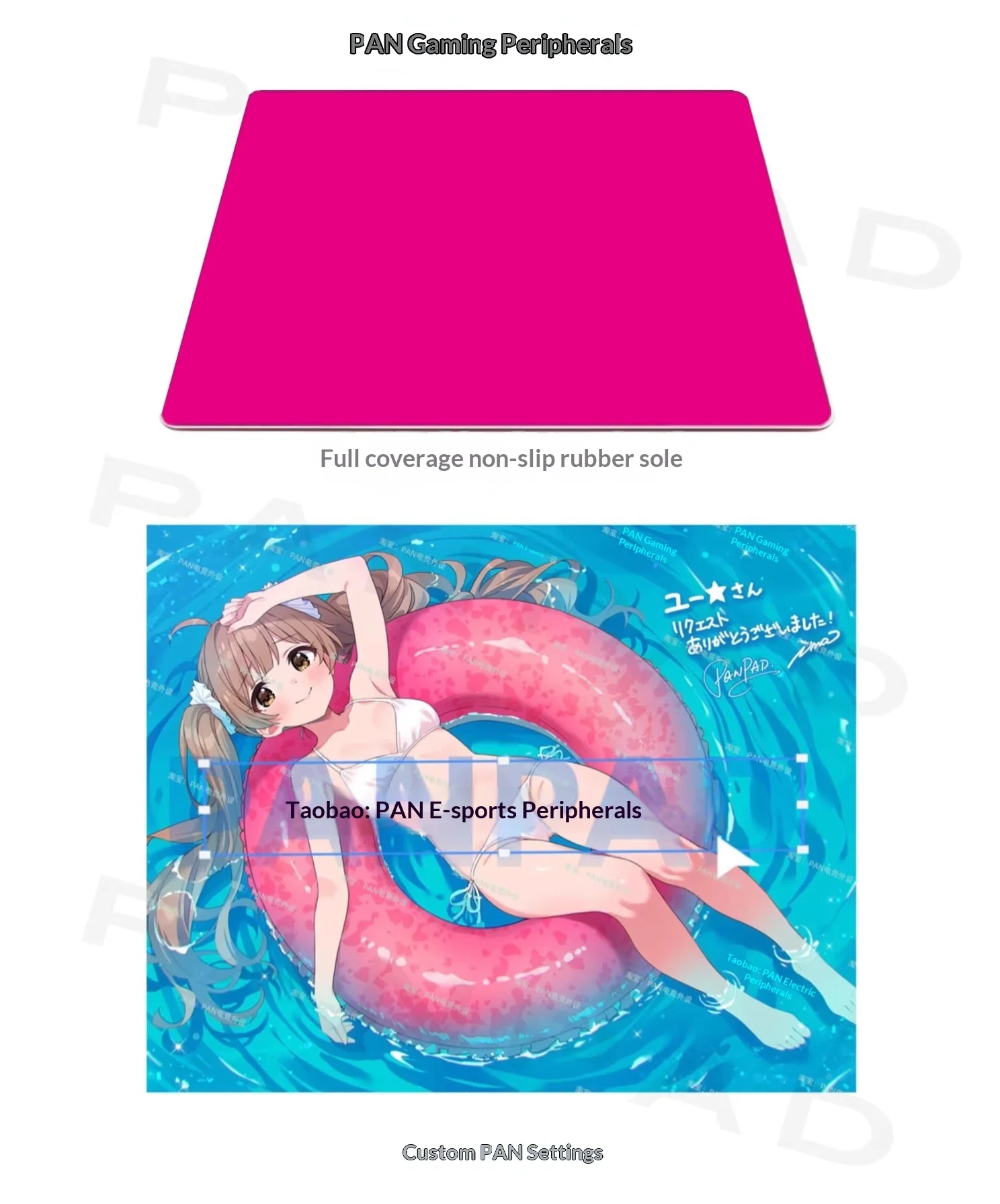 PAN Esports Rika Hoshizora Glass Mousepad Smooth and Speed Mouse Pad Coating Full Coverage Primer For APEX CSGO PC Accessories