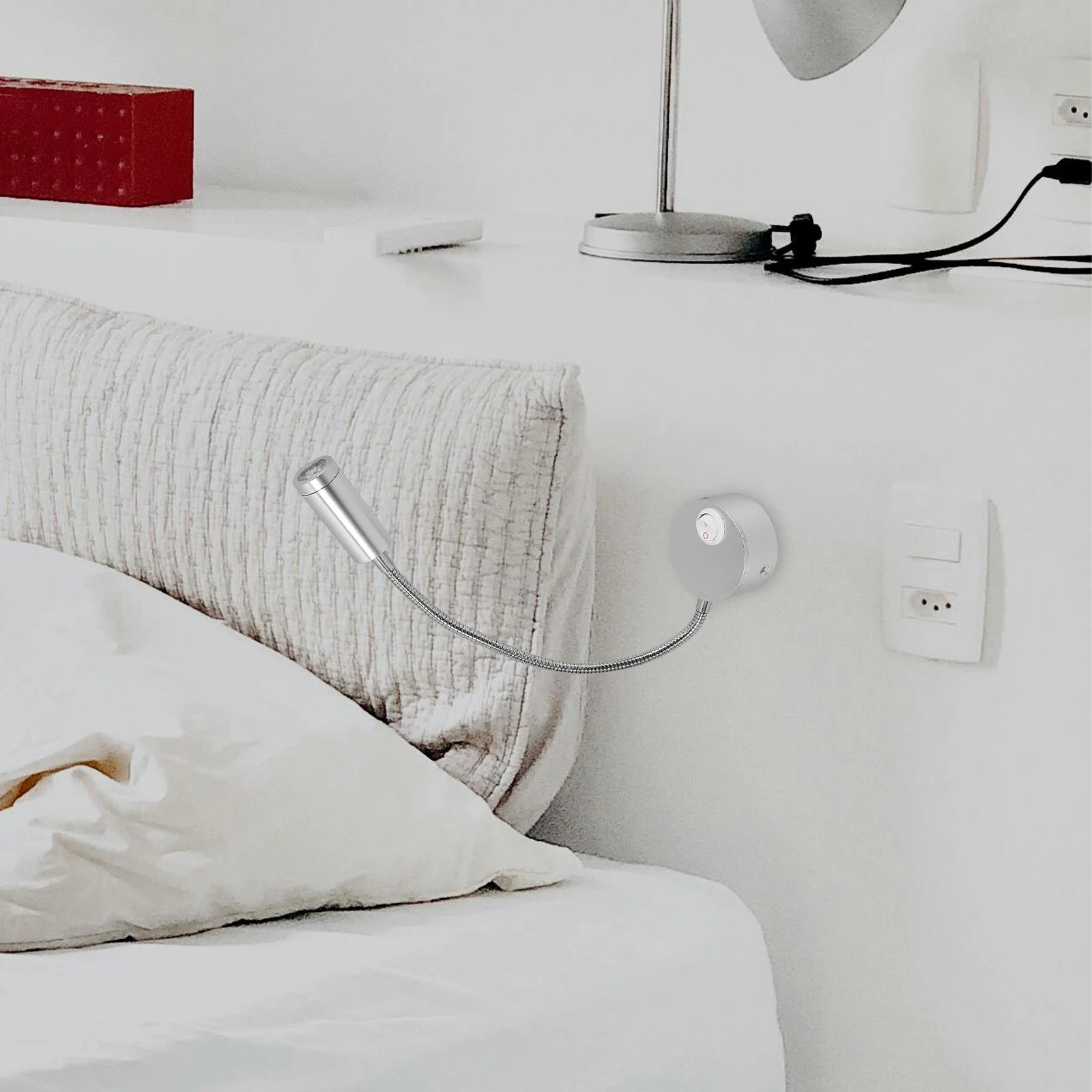 

360-Degree Flexible Arm 3W 200Lm Warm White Led Wall Light 85-265V 30Cm Aluminum 50000H For Bedroom Study Desk Home