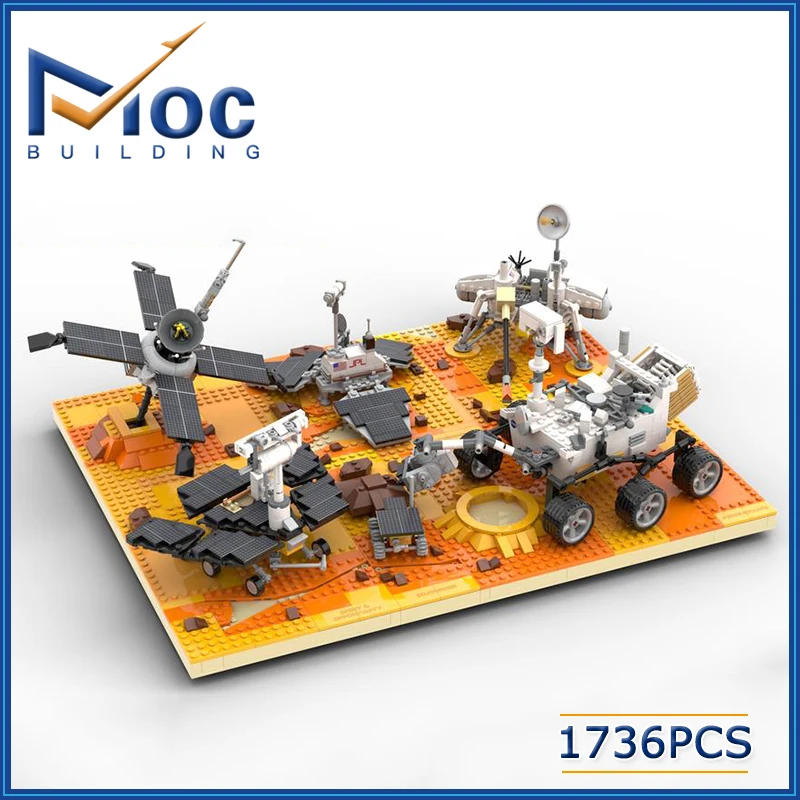 MOC Mars Perseverance Rover Building Blocks Set Space Universe Exploration Rocket Vehicle DIY Assembly Bricks Toys Gifts