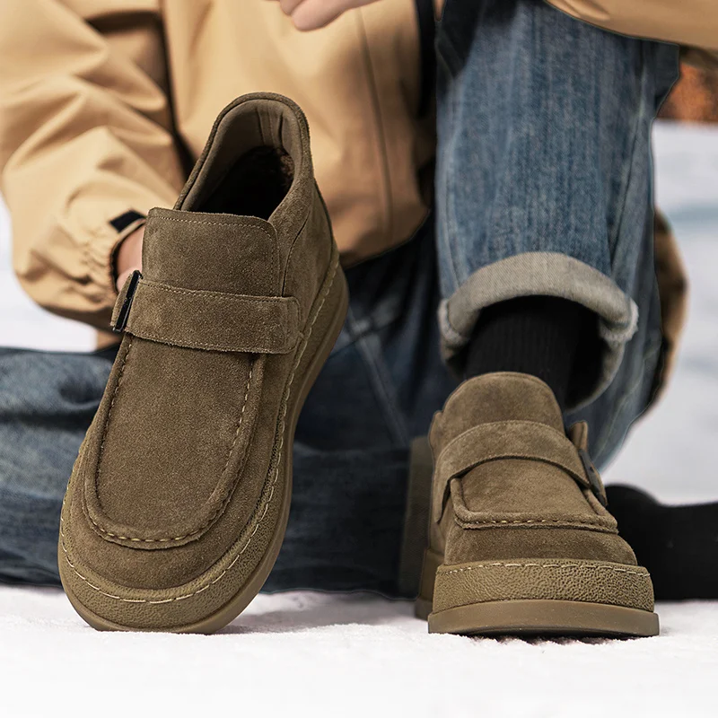 أحذية رجالي فاخرة الرجال أحذية من الجلد عادية لينة مصمم الأزياء المتسكعون أنيق الذكور الكلاسيكية الرجعية الخريف الشتاء Styles39-44 #1