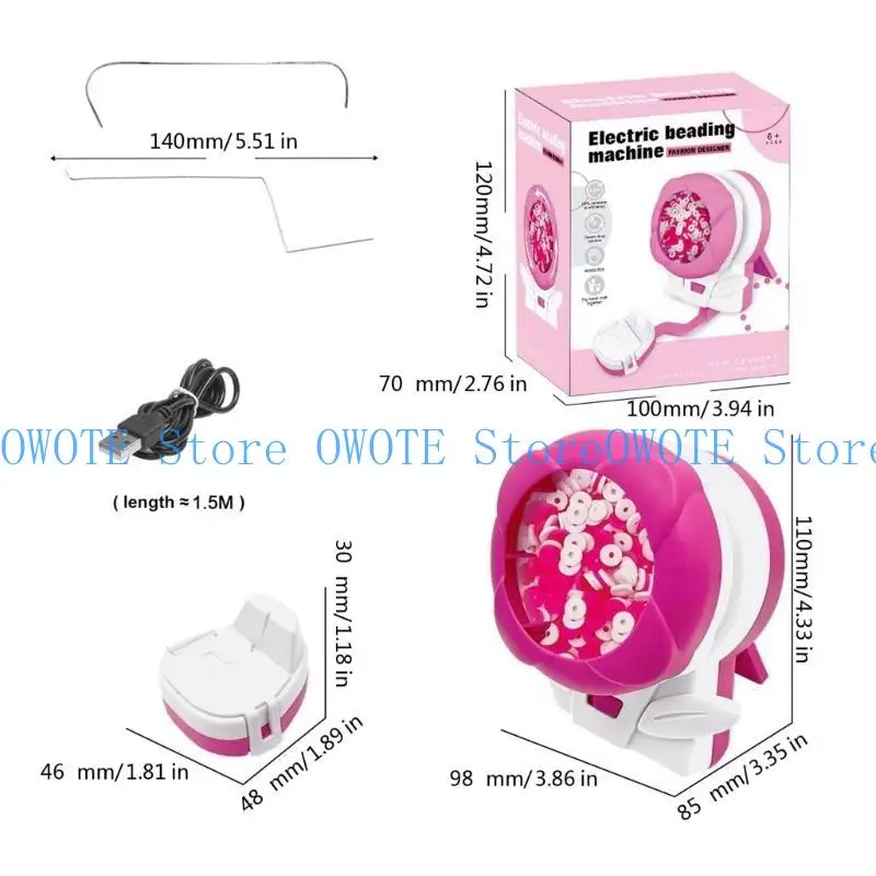 A52E ชุดสตริงลูกปัดที่สมบูรณ์ชุดเครื่องมือสปินเนอร์อัตโนมัติอุปกรณ์เธรดลูกปัดที่มีประโยชน์