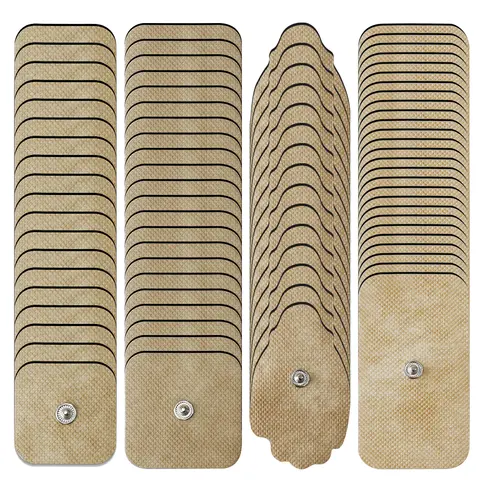 TENS 장치 교체 패드 EMS 근육 자극기와 호환되는 라텍스 프리 전극 3.5mm 버튼 커넥터 리드 와이어 사용 Best5