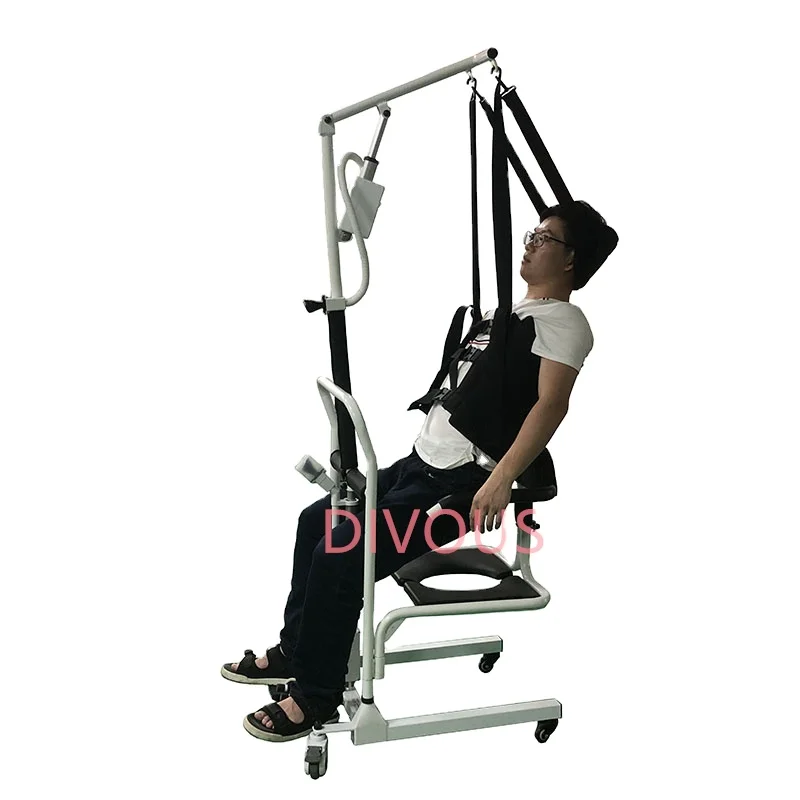 

Health Care Supplie Electric Patient Transfer Lift Commode Toilet Bath Chair with Wheels for Disabled Elderly Moving Wheelchair