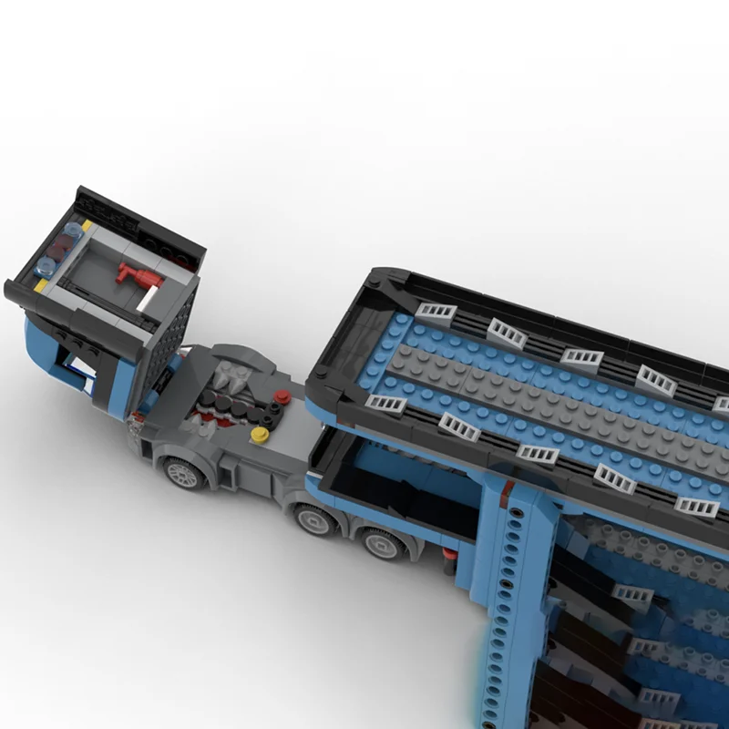 772 pçs moc city campeões supercar carro transportadora alt modelo de construção presente natal blocos de brinquedo montar ideia crianças aniversário