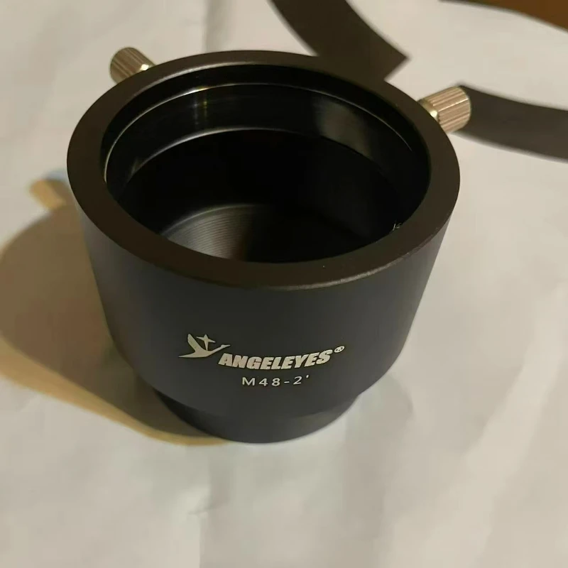 Aluminum Alloy M48 2-Inch Turn Interface Eyepiece Sleeve Rotating Telescope Fastening Ring for Astronomy Accessories