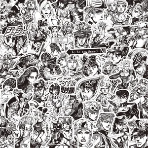 77/82/159PCS KUJO JOTAROアニメステッカーJojo Bizarre Adventure Sticker Higashikata Josuke Bruno Buccellati漫画デカール 8ベストセールスジョスビザールアドベンチャー-5