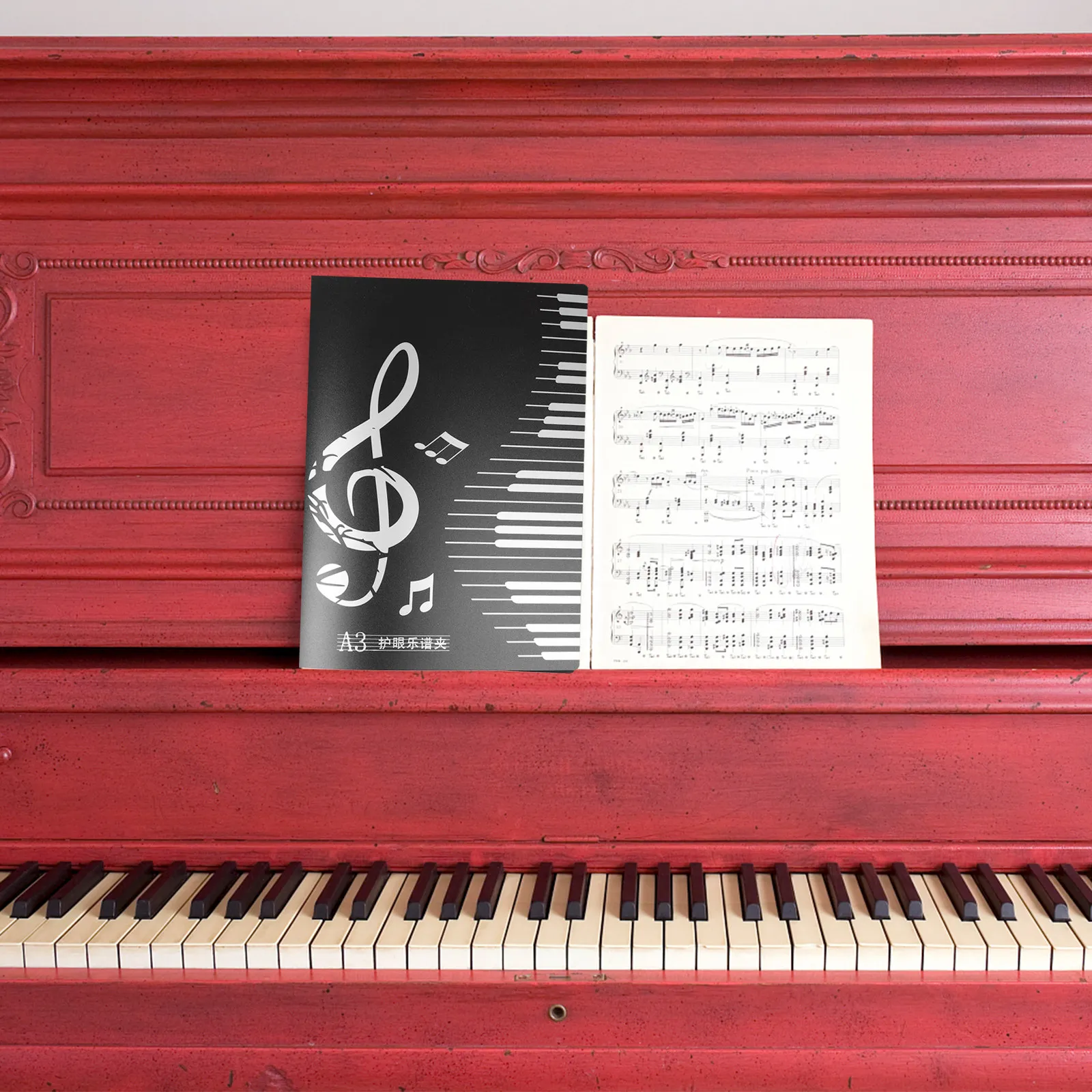 

A3 Music Sheet Folder Plastic Sheet Music Holder for Piano Choir Band Organizing and Protecting Scores Portable Sturdy Design
