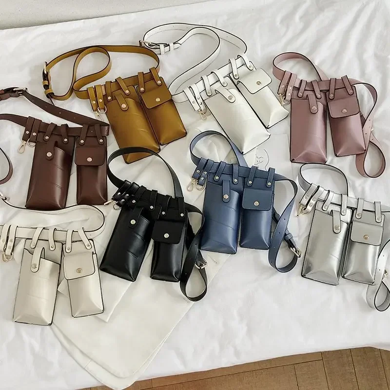 2024 جديد حقيبة أنيقة السيدات الصغيرة بولي Leather حزام جلد حقائب نسائية موضة حقيبة كتف حقيبة ساع