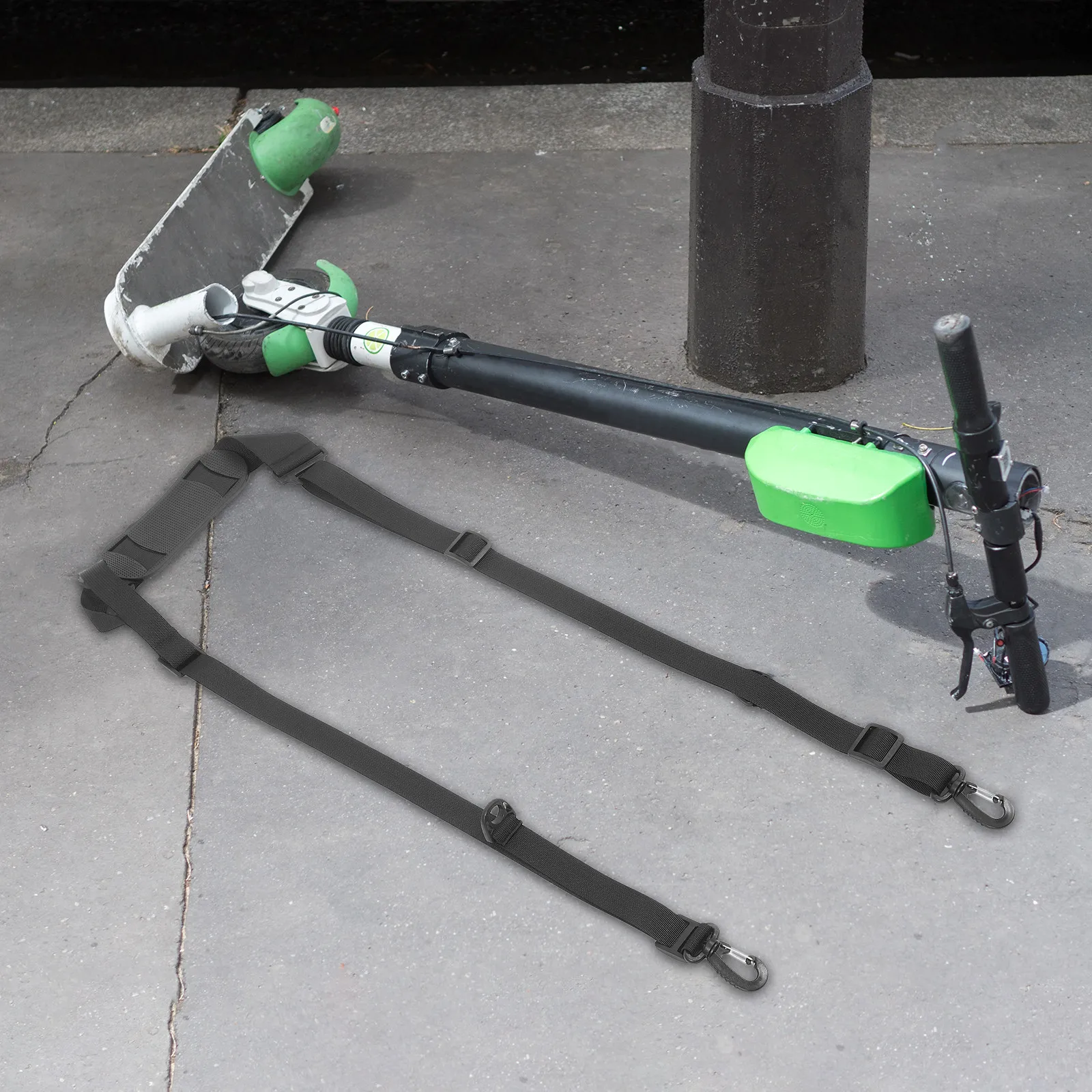 

Уширенный ремень для самокатов, прочный нейлоновый ремень для переноски, совместимый с электрическими складными самокатами