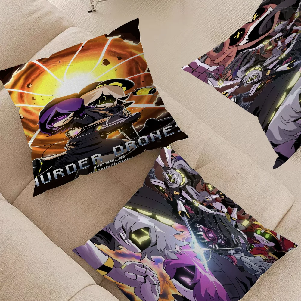 Classic Anime M-Murder D-Drones Pillow Cover Sofa Cushion Cover Home Room Decoration Children Gift