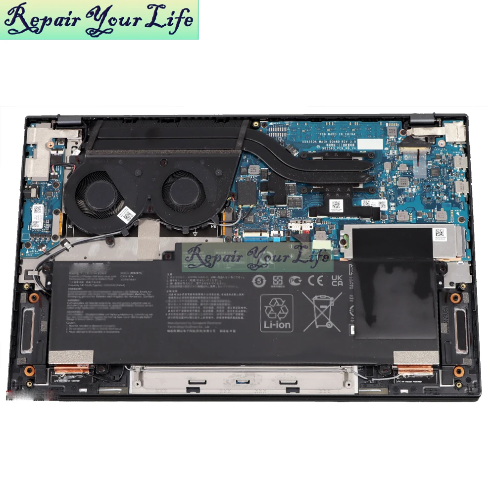 Imagem -05 - Ventilador Portátil para Asus Zenbook 14 Ux425qa Ux425uaz Ux425qa Ux425uaz Amd pc Refrigerador Bnc505s5h000p 13nb0tv0t01011