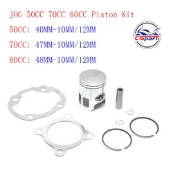 JOG 40MM 47MM 48MM 10MM 12MM Piston Kit For Yamaha 50CC 70CC 80CC Minarelli EVO 5BM 5SU 1E40QMB Keeway Roketa Scooter ATV Buggy