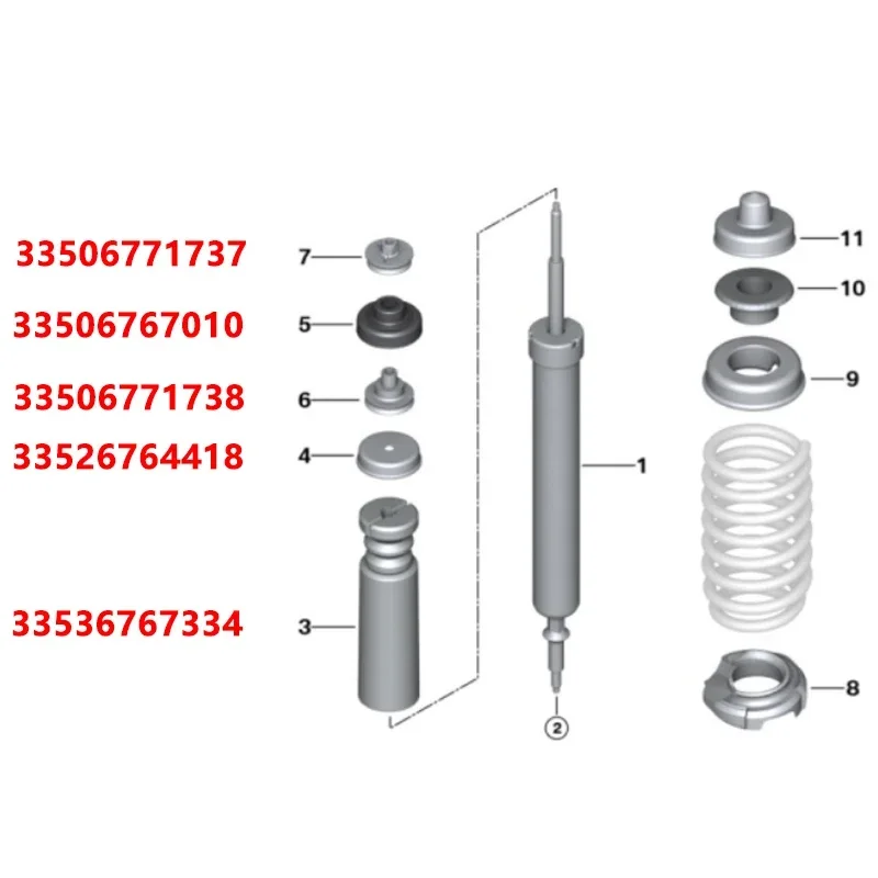 Car Rear Suspension Strut Bumper Rubber Shock Absorber Bump Stop 33536767334 for BMW E81 E82 E88 E90 E91 E92 320d 325 330 335i