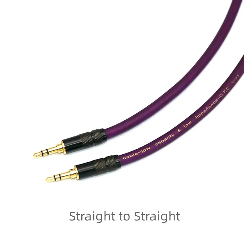 HiFi AUX Cable 3.5mm Audio Speaker Cable Straight TRS to Straight TRS Jack for Guitar Gold-Plated Auxiliary Car Earphone Cable