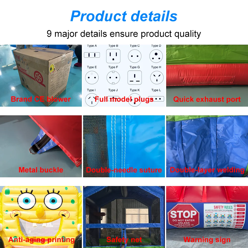 Cartoon customs children's bouncy castles blow up bounce houses and slides children's entertainment