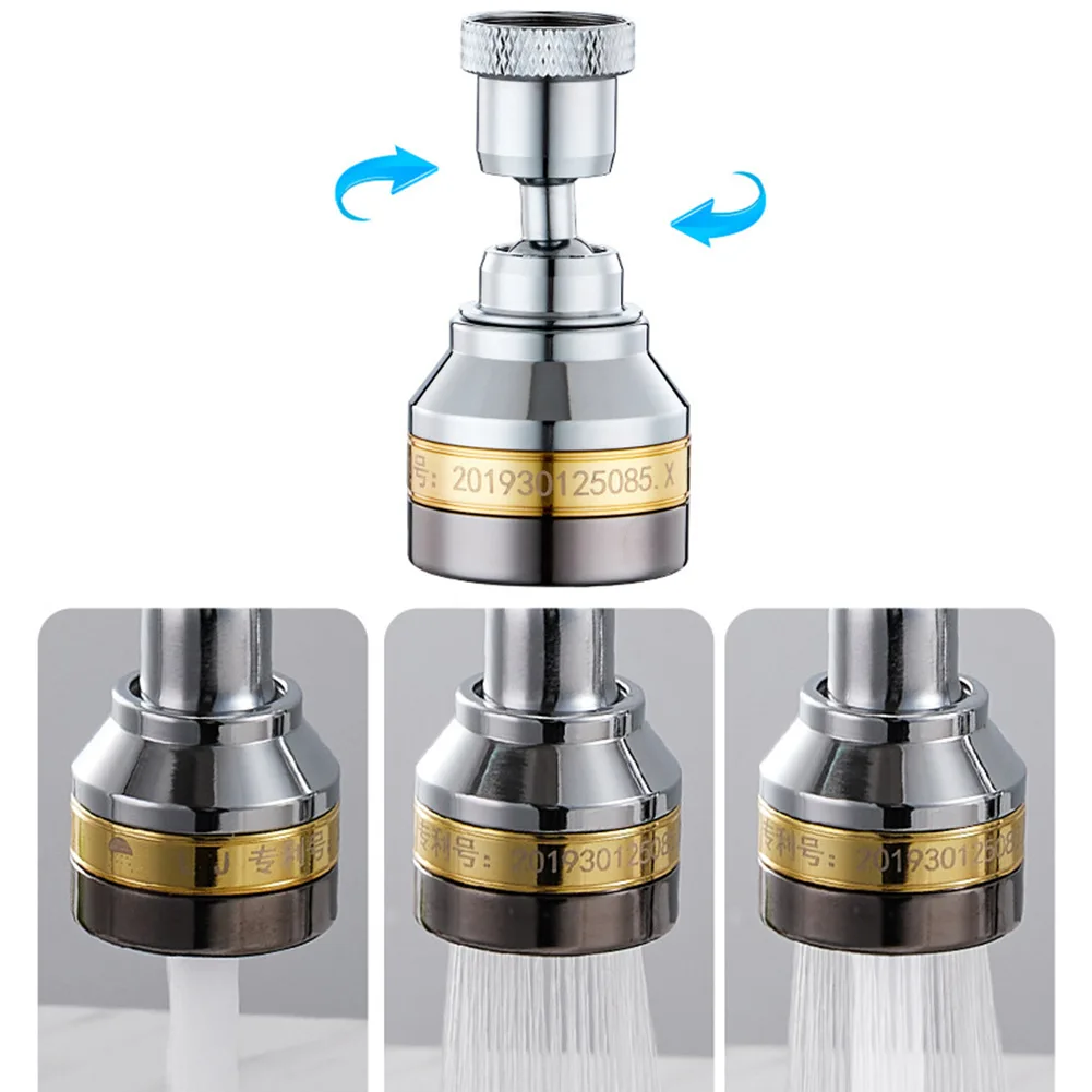 Three Levels Adjustable Brass Kitchen Faucet Aerator Extender Water Saving Anti Splash Stainless Steel Bathroom Accessories