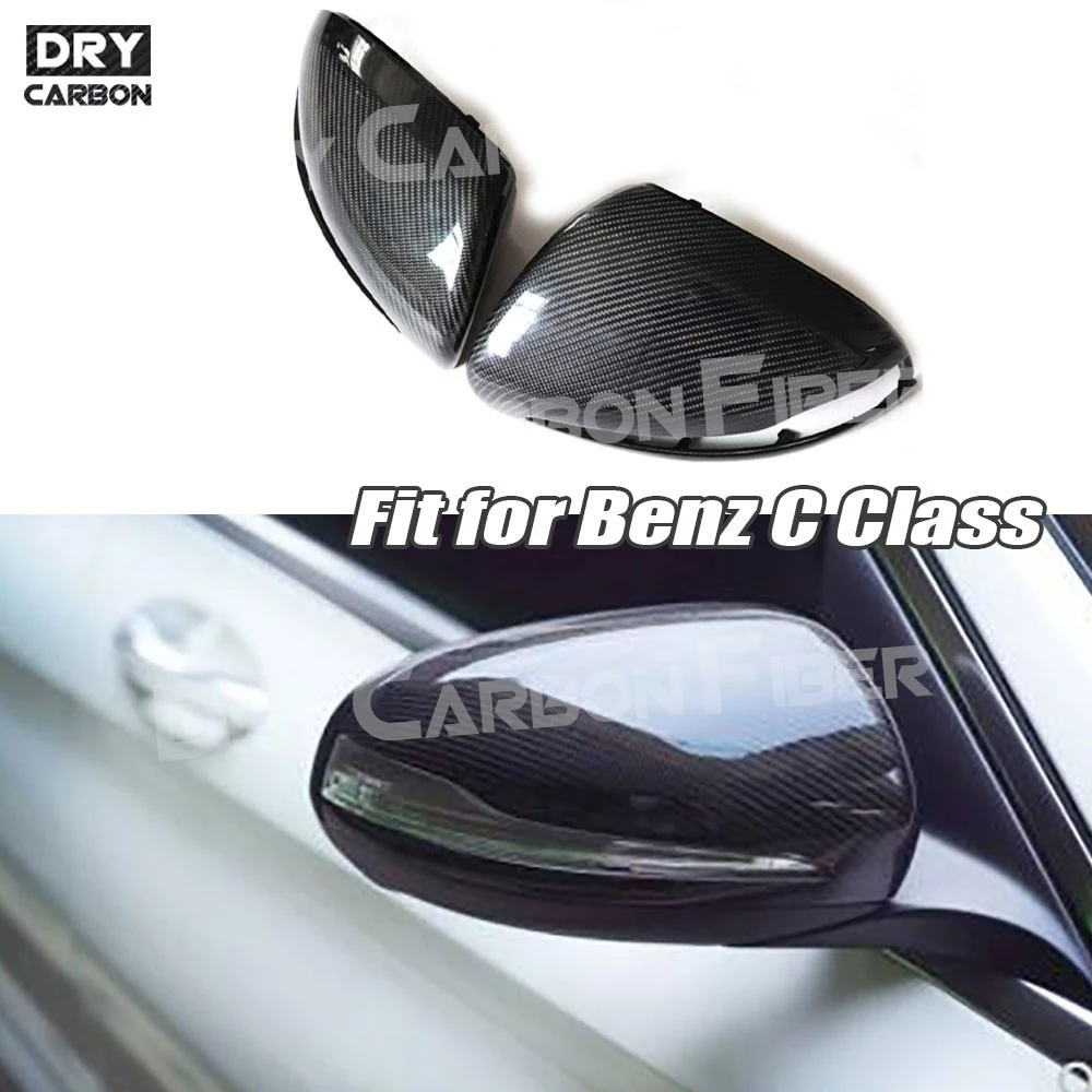 

For C E Class Carbon Fiber Rear View Mirror Caps for Mercedes Benz W205 W213 2015-2019 Replacement Style Side Mirror Covers
