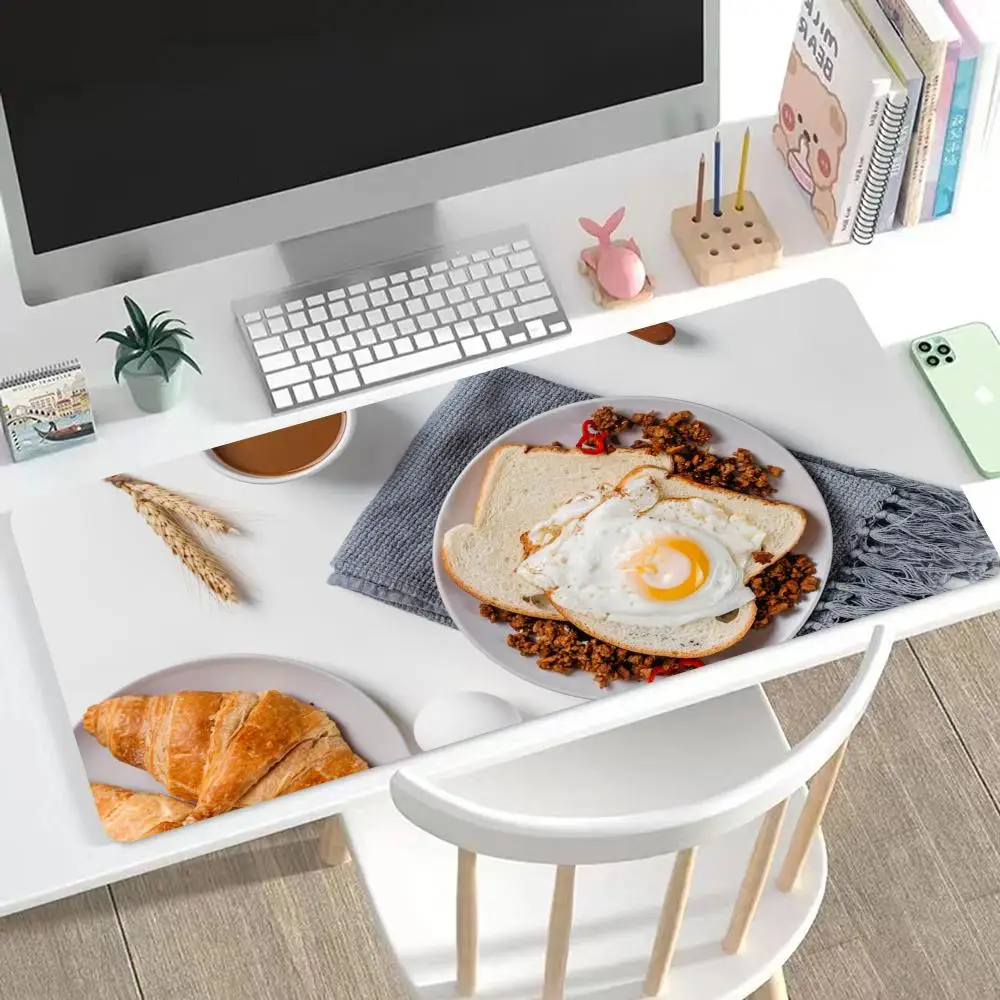 

Toast For Breakfast Mouse Pad Yummy HD Mousepad Pad Extended Gaming Keyboard LargeMousepad 90x40cm XXL Gamer Mousepad