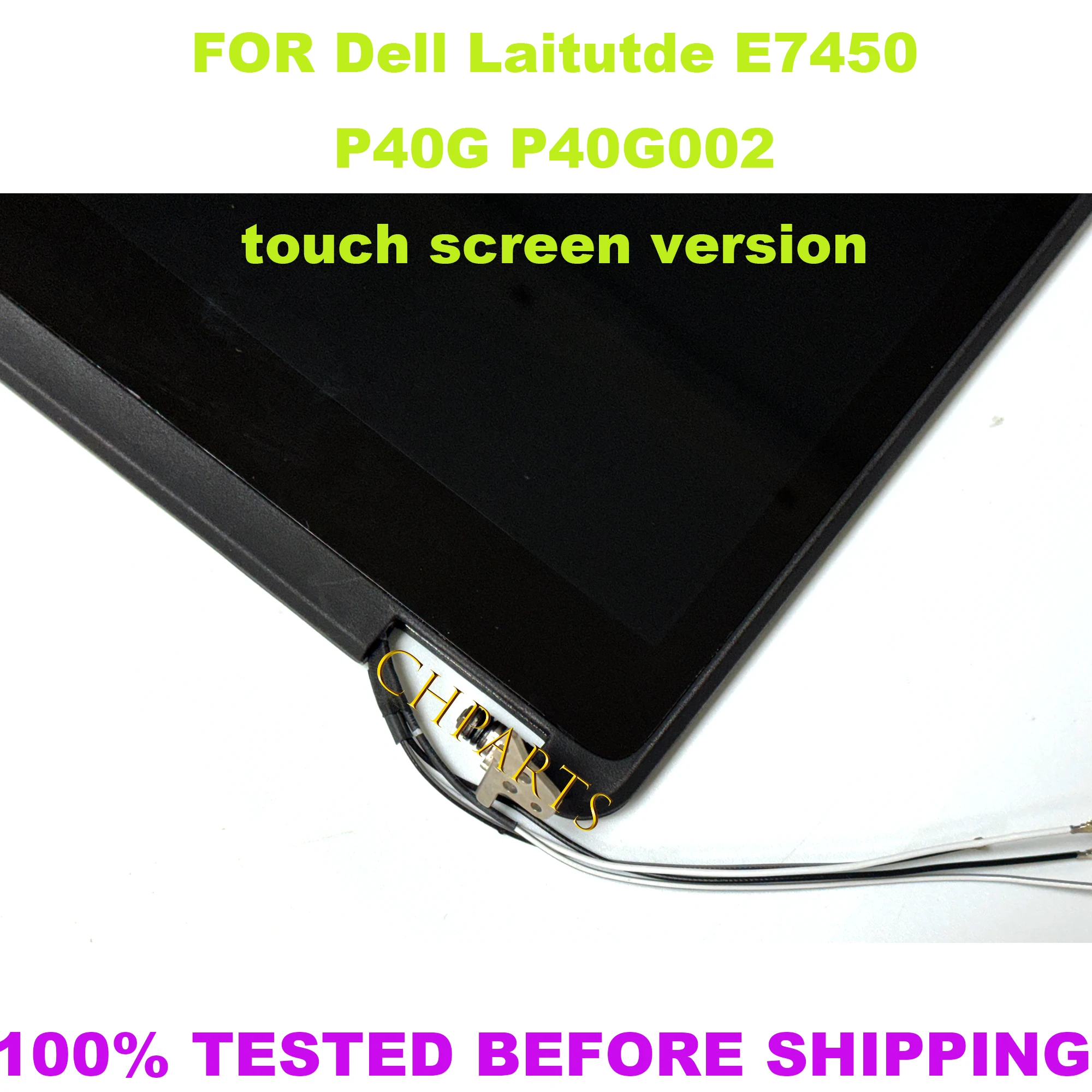 Tela LCD Touch Laptop substituição, montagem completa com dobradiças, Dell, Latitude E7450, P40G, P40G002, FHD, 14 em, 1920*1080