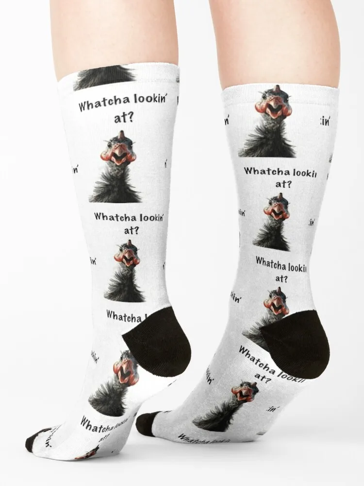 Whatcha lookin’ at? Socks Crossfit aesthetic Soccer funny sock Men's Socks Women's