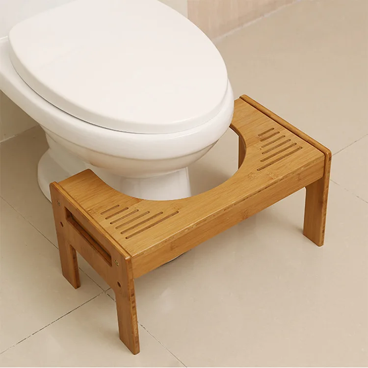 New Wooden Thicken Toilet Foot Stool Home Crouch Hole Bench Tool Elderly Constipation Assistant Bathroom Potty Step Foot Stool