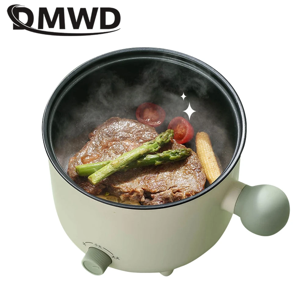 DMWD fornello elettrico per uso domestico Mini padella cottura a vapore per alimenti pentola calda zuppa di Porridge pentola per cottura macchina per la colazione rivestimento per smalto in ceramica