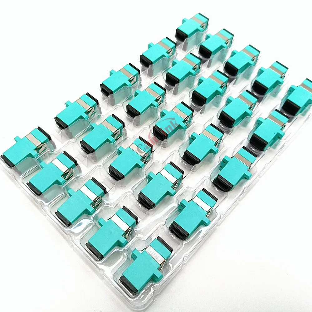 50 개/몫 광섬유 커넥터 어댑터 LC/UPC SM 플랜지 단일 모드 이중 LC-LC UPC 커플러