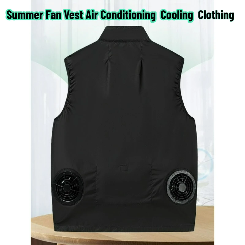 

Men Cool Vests Wearable Cooling Fan Vest Sets Air-conditioned Clothes Cooling Worker High Temperature Work Fishing Outerwear
