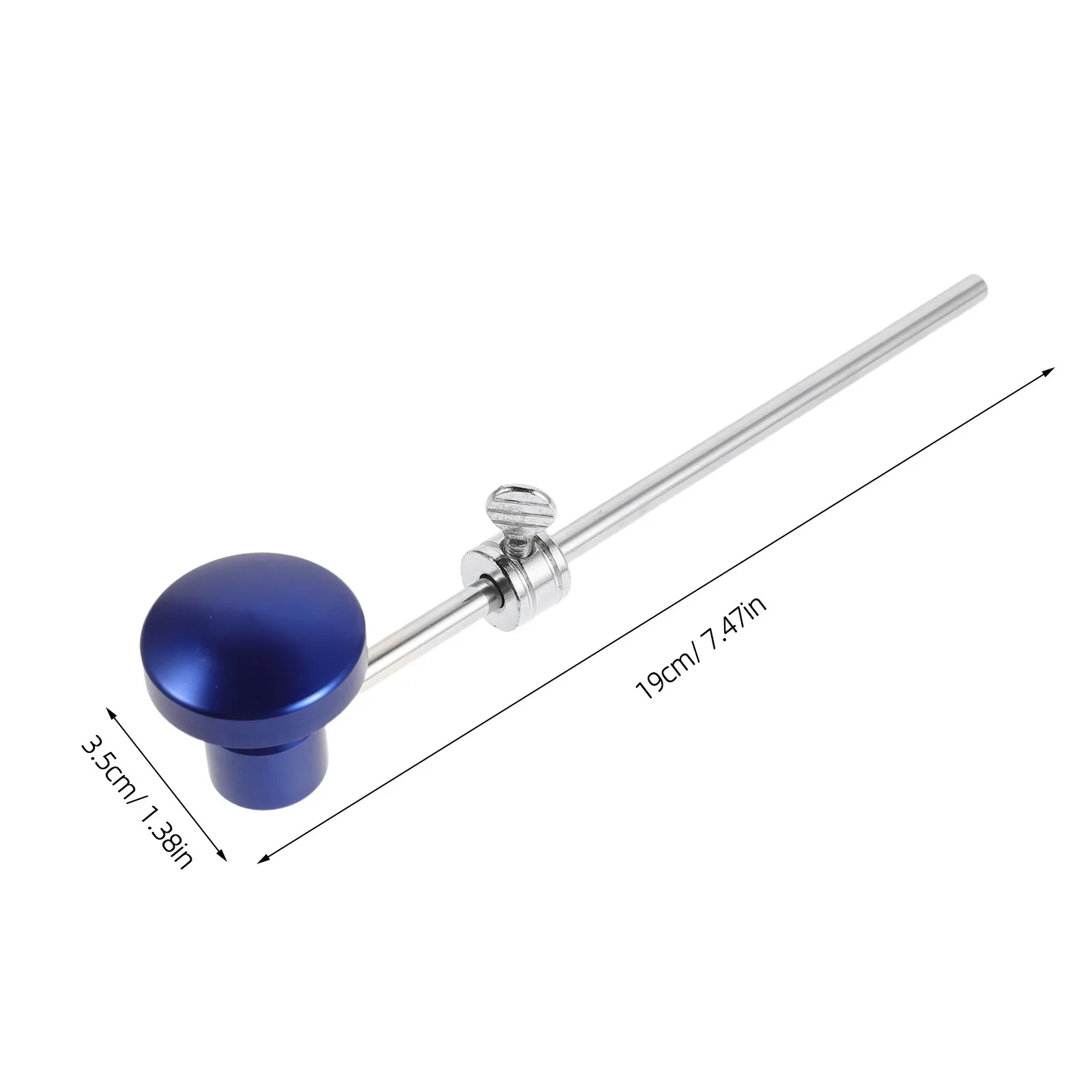 Blue Aluminum Alloy Kick Drum Beater Hammer Head Lightweight Balanced Bass Drum Pedal Replacement for Rehearsal Stage