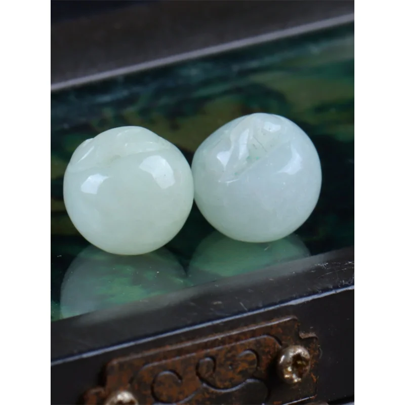 Goods Loose Jade Beads 9 * 10mm Jade Little Apple Pendant Bracelet Bracelet Car Hanging Material DIY Ornament Accessories