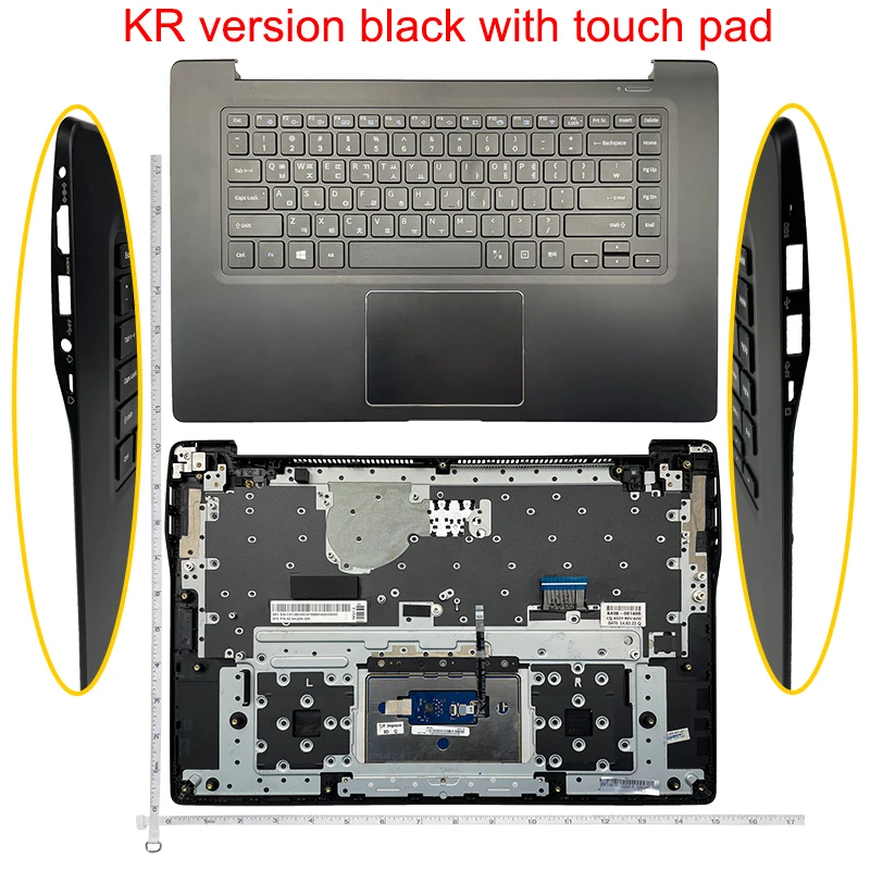 

New Korea KR Laptop keyboard Palmrest upper Cover FOR Samsung NT910S5J 910S5J NT915S5J 915S5J With Touchpad Black
