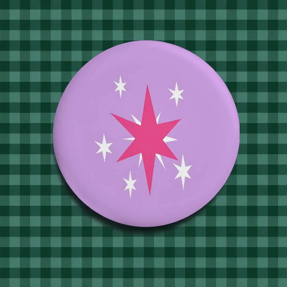 الكرتون M-My-Little-P-Pony كتي مارك Kawaii شارات زر PinsBrooch الإبداعية مضحك يقتبس شارة الملابس على ظهره مجوهرات