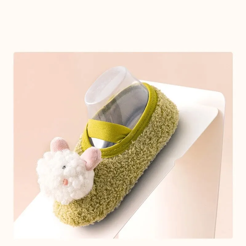 Warm Plush Baby Slippers Autumn Winter Toddler Floor Sock Shoes Boy Girl Children Soft Anti-slip Walking Shoes Indoor Kids Shoes