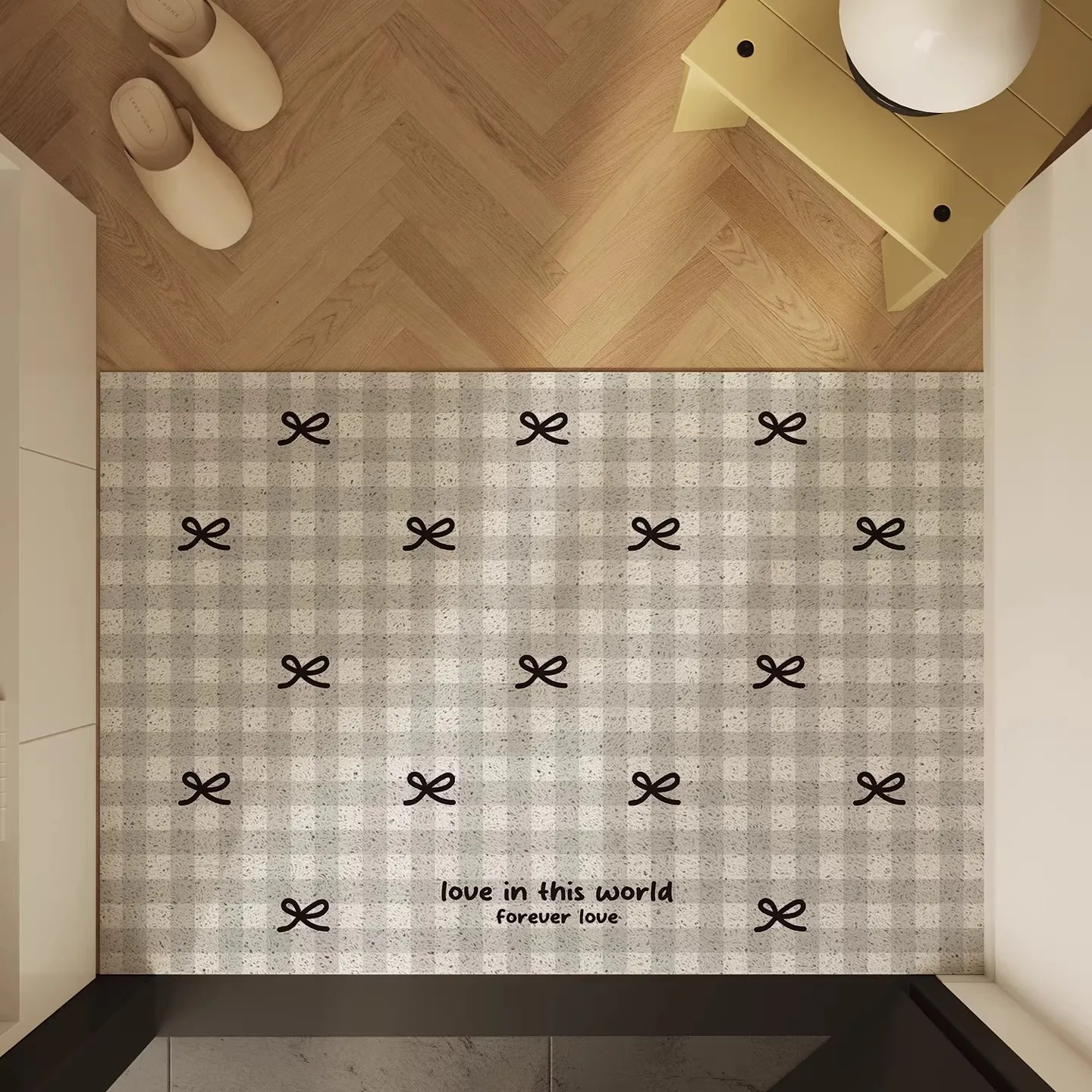 Entrance Plaid Carpet Door Mats Anti-slip Wear-resistant Doormat Dirty Resistant Easy Clean Rugs Home Decoration שטיח כניסה לבית