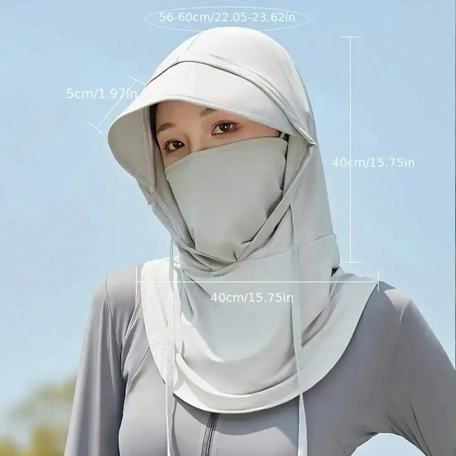 

Summer Cycling Cap With Breathable Face Mask For Outdoor Sports Fishing