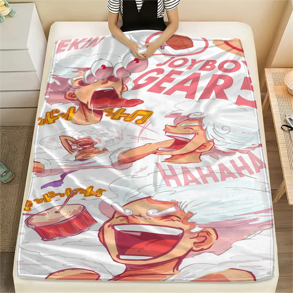 ONE PIECE GEAR 5 Flannel Blanket Lovely Printed Design For Home Sofa Bed Chair Travel Picnic -HE26