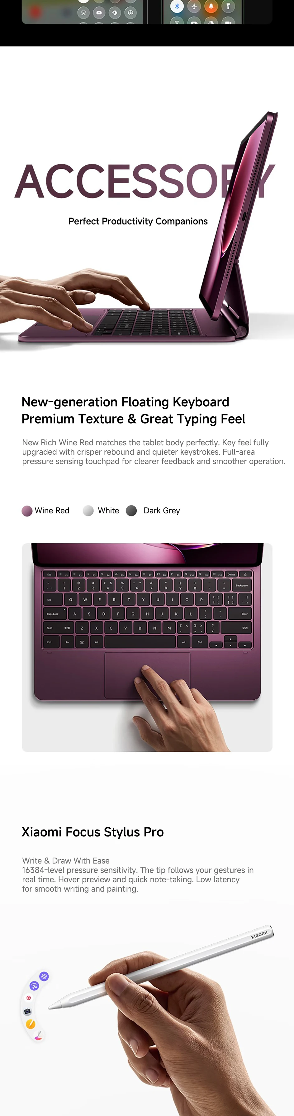 2026 Xiaomi Pad 9 Pro Max 13.3-inch 3.4K Xuanjie O3 AI Flagship Processor Xiaomi Surge OS 4 144Hz 1000 nits 12,000 mAh Tablet